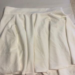 White mini skirt